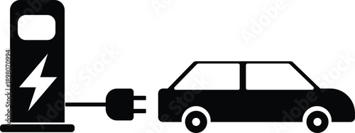 Electric car with charging station