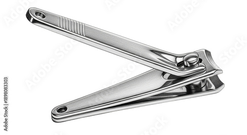 Metallic Nail Clipper For Personal Grooming On Black