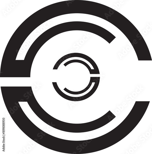 Modern Abstract Circular Logo – Minimal Geometric Tech Design