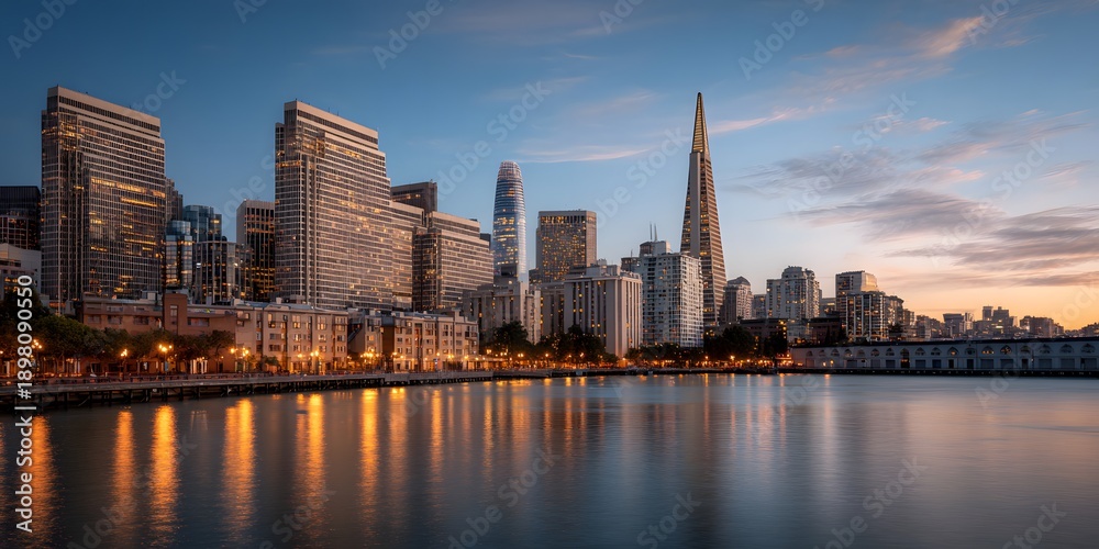 Obraz premium San Francisco Skyline at Dusk