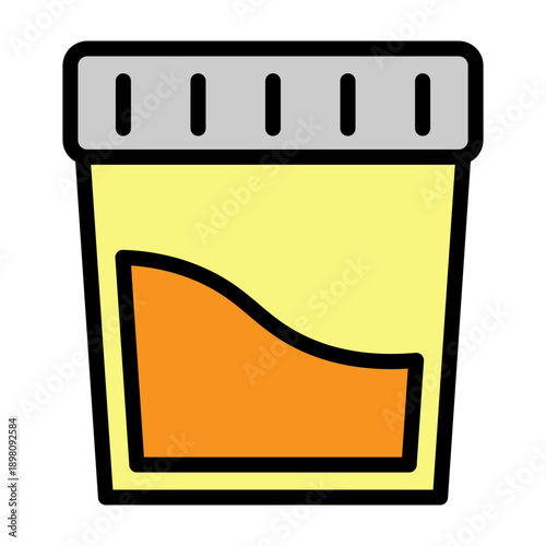 Urine Test Vector Filled Icon Design