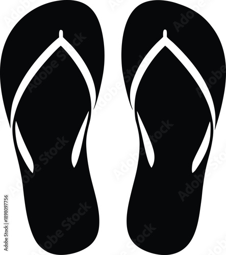 Simple Black Flip Flops