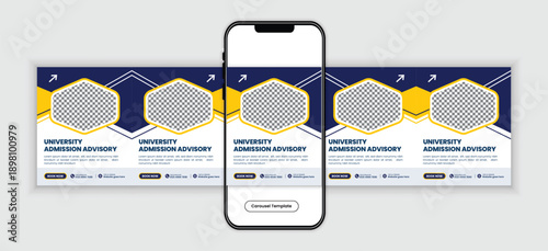 Higher Education Scholarship Social Media Carousel Template 