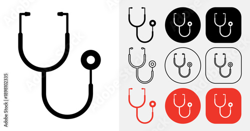 Collection of Detail Stethoscope Icon