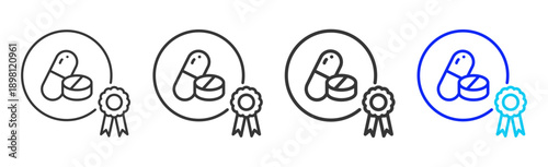 group therapy icon set collection creative outline style for elderly care with multiple thickness variations suitable for digital branding and medical design use