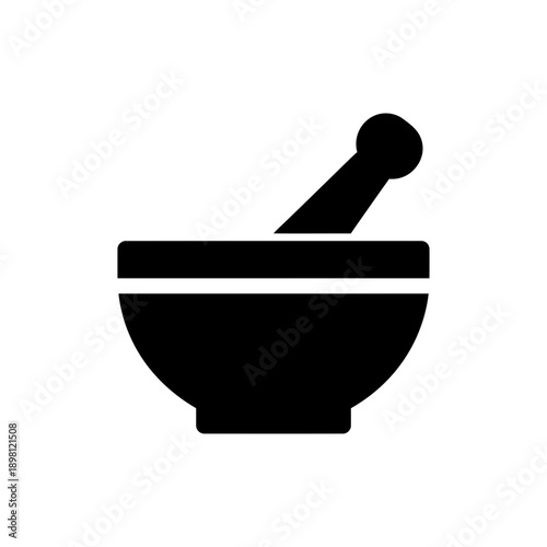 Mortar Pestle Herbal Medicine Icon