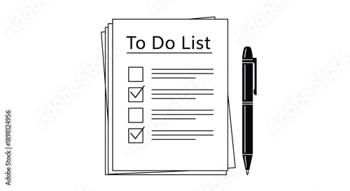 Streamline your success with a clear to-do list and pen, perfect for organization, productivity, and achieving goals in style today