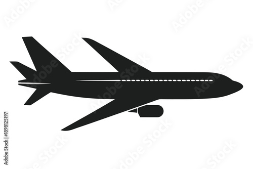 airplane on the white background