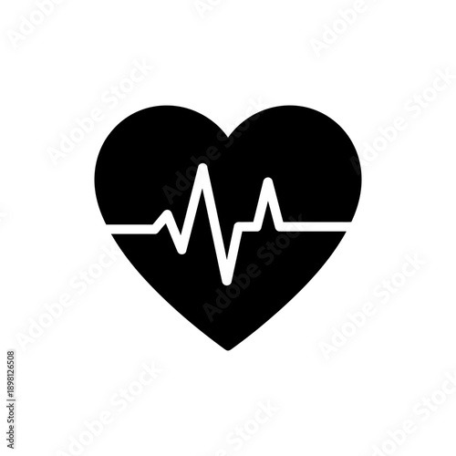Heartbeat Icon ECG Heart Monitor Symbol