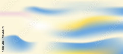 Abstract light sky gradient background. Beauty in nature bg, sunlight, fluffy wavy clouds. Pastel and soft high delicate clouds, cumulus for abstract nature scene, landscape and header designs