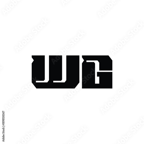WG monogram logo design letter text name symbol monochrome logotype alphabet character simple logo