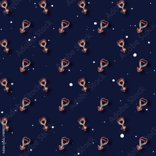 Pattern with male and female symbols and deep blue background