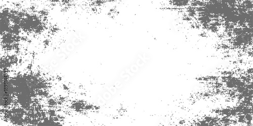 Abstract black grunge background design features a dark textured paper wall with vintage ink splash patterns and an old paint dirt frame border element