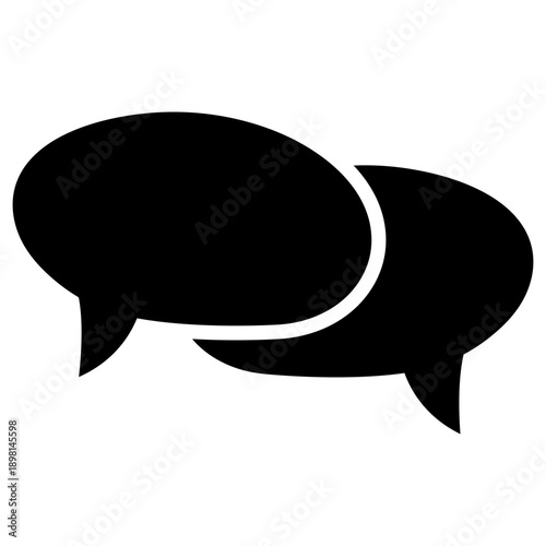 Talk Bubbles Icon. Dialogue and Speech Bubbles for Chat, Message, Communication and Conversation Concepts. Vector Illustration