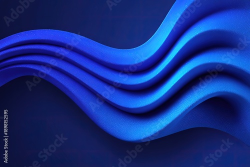 Abstract Blue Wavy Design Background