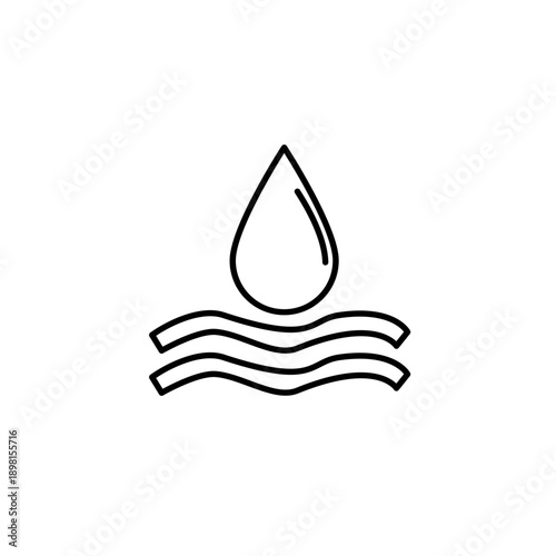Water usage contour icon