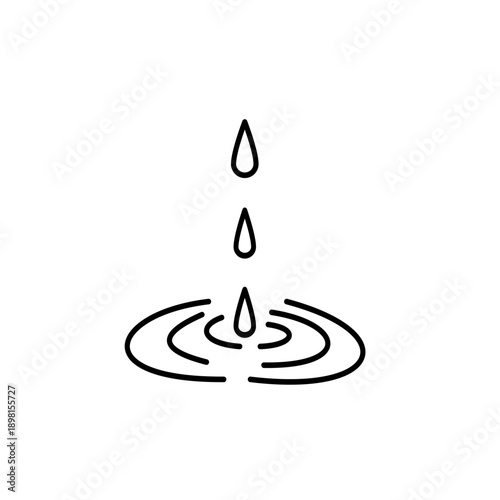 Water usage contour icon