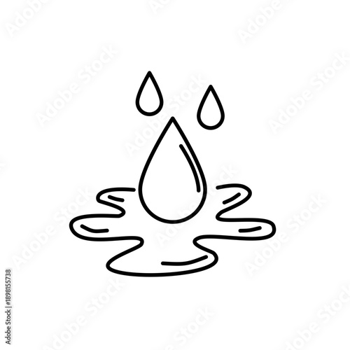 Water usage contour icon