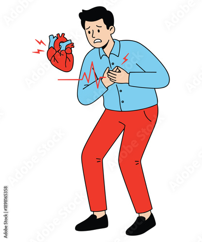 blood pressure vector illustration hypertension heart 