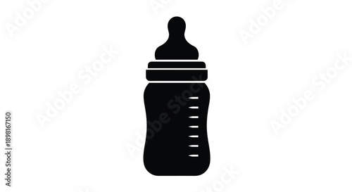 Black silhouette of a baby bottle simple design silhouette