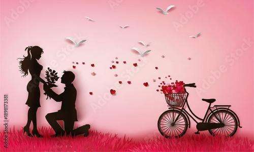 A couple and flowers