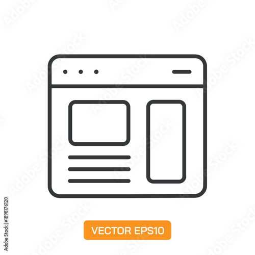 Website Icons. Thin Line Symbol Elements Collection.