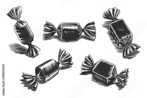 Vintage Engraved Candies in Assorted Wrappers