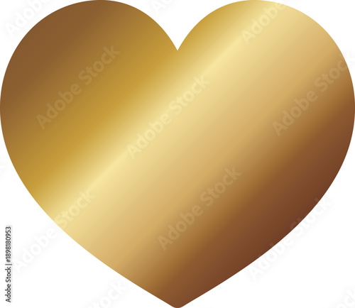 高級感のあるハートマーク　ゴールド