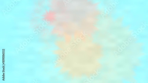 moving scene showing bright abstract bursts over soft blue background