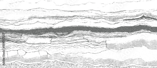 Detailed cross section of geological strata showing sedimentary rock layers and formations geology 1