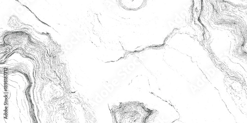 Topographic contour map lines depicting mountainous terrain and river valley in grayscale