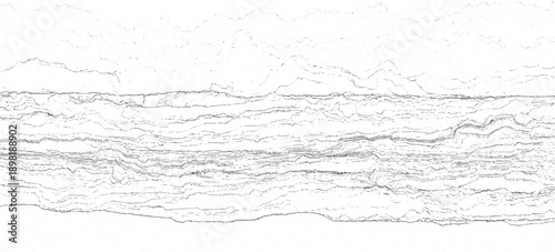 Abstract monochrome layered wavy lines and dots pattern