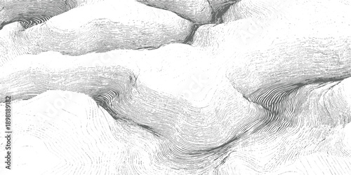 Detailed topographic contour lines creating abstract mountainous terrain texture background pattern