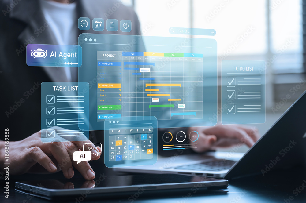 Foto AI assistant project planning and task automation