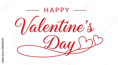 A happy valentines day message with red text and hearts