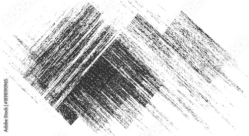 Black diagonal brush strokes on white background abstract texture