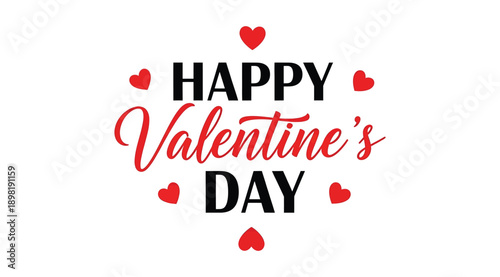 Happy valentine's day greeting with hearts