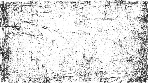 Black and white distressed grunge texture with scratches and speckles