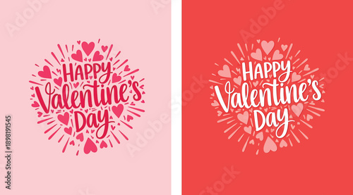 Valentine's day greeting cards with cute designs