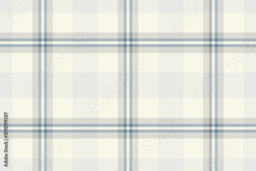 Intense texture background vector, post tartan pattern plaid. British seamless textile check fabric in white and sterling silver colors.