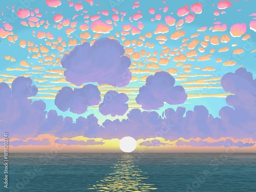 งานศิลปะที่ไม่มีชื่อ Impression sunrise 2  procreat painting png file size 12 mp 4000 x 3000 px 2400dpi