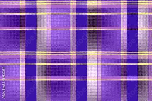 Adorable background texture seamless, skill fabric pattern tartan. Smooth textile check vector plaid in indigo and purple colors.