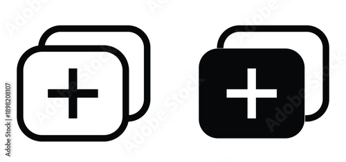 Two add or create icons.