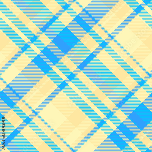 Structure vector texture textile, covering seamless check pattern. Motif plaid fabric tartan background in light and yellow colors.