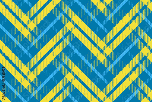 Site pattern check background, christmas card vector textile seamless. Nostalgia texture fabric plaid tartan in cyan and yellow colors.
