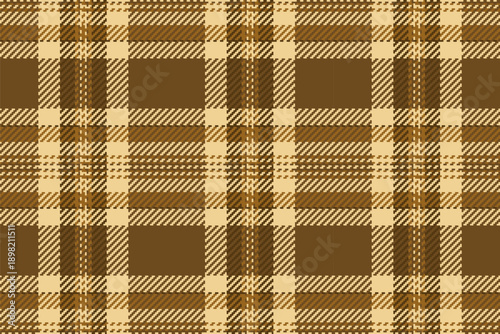 Multi textile background fabric, window seamless check texture. Subtle plaid tartan pattern vector in orange and amber colors.