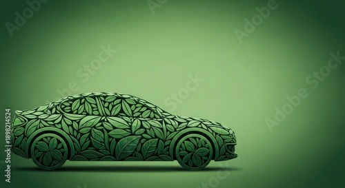 Eco friendly car recycling concept sustainable vehicle made from recycled materials for a greener tomorrow