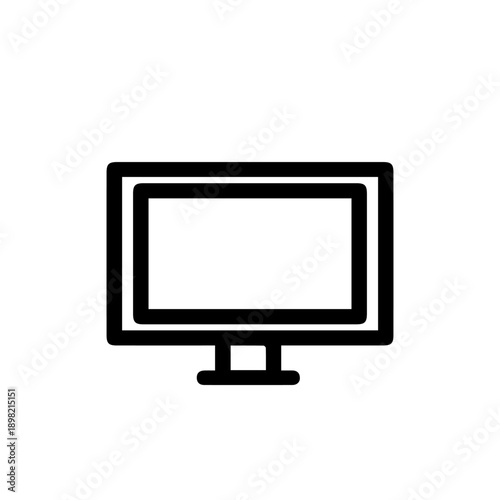 Modern LCD Computer Monitor Vector Illustration