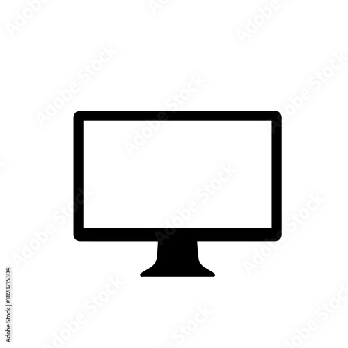 Stylish LCD Display Monitor Vector Illustration