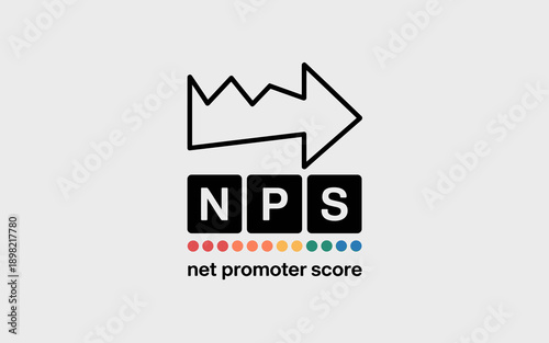 Net Promoter Score NPS with Arrow Graphic Illustrating Customer Satisfaction and Loyalty Metrics for Business Growth Analytics and Feedback in Modern Marketing and Sales Presentations Customer Experie